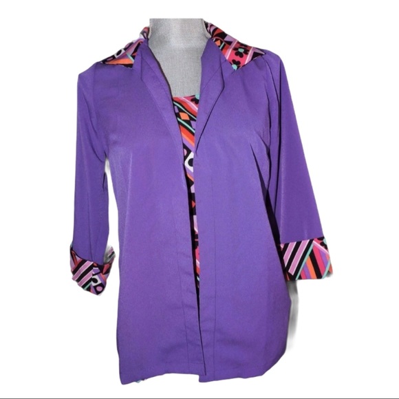 Bob Mackie Twinset Jacket & Tank Top Shirt XXS - Picture 2 of 10